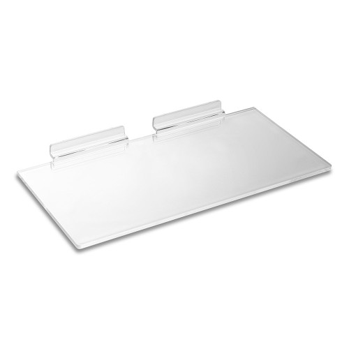 Clear Acrylic Slatwall Shelf - W305 x D150mm