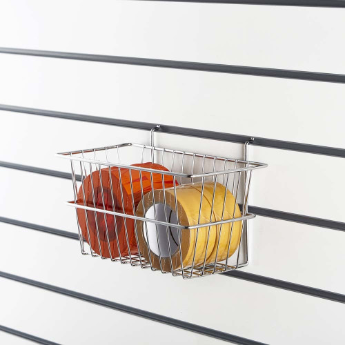Hanging Wire Basket for Slatwall - H152 x W304 x D152mm