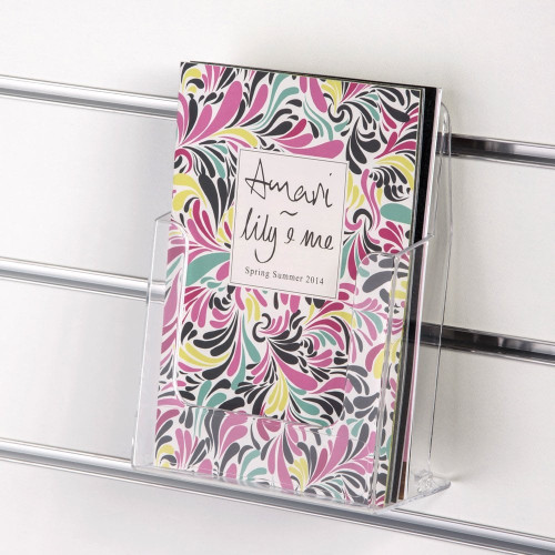 Clear Leaflet Holder/Dispenser for Slatwall
