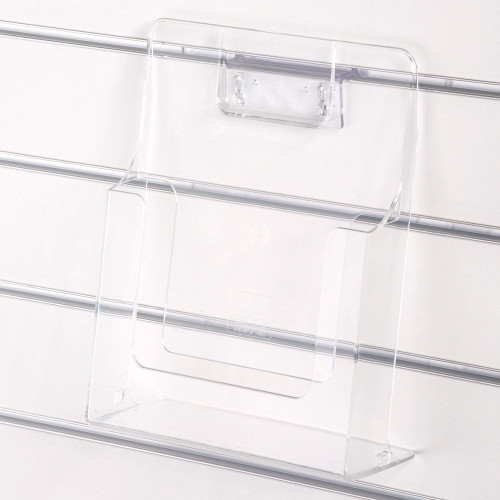Clear Leaflet Holder/Dispenser for Slatwall