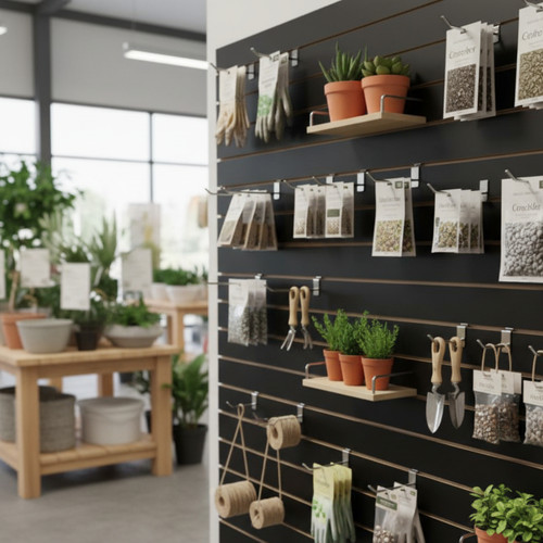 Black Slatwall Panel - 100mm Centres - 18mm MDF