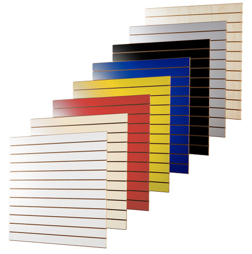 White Slatwall Panel - 100mm Centres - 18mm MDF