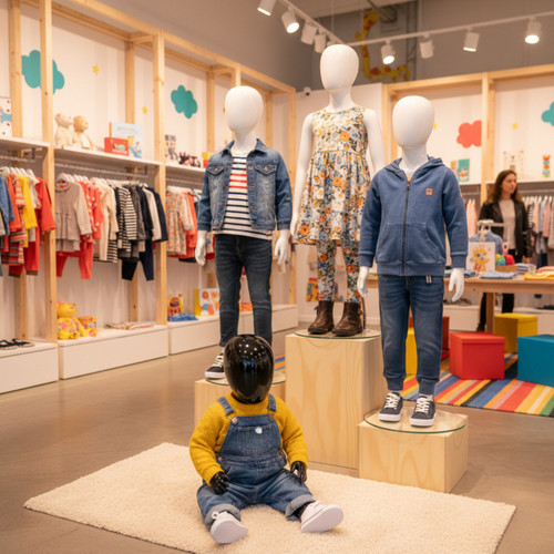 Fin Child Mannequin - Age 2 - Gloss White