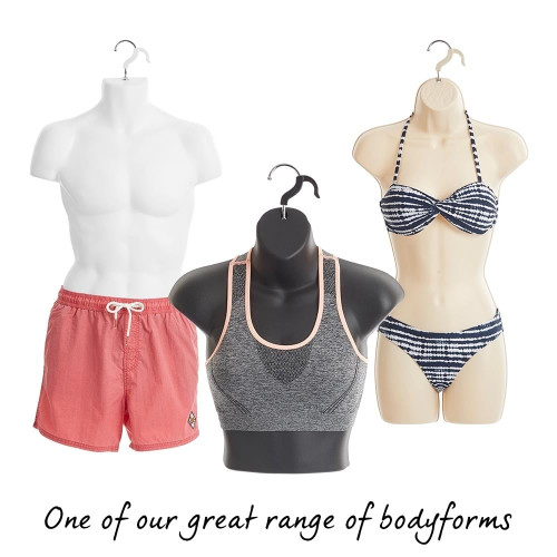 10 x White Frosted Hanging Body Forms - Female - H870mm