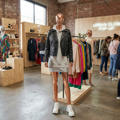 Galaxy Faceless Mannequin 01 - Female - Metallic Copper - Eco-Friendly Plastic