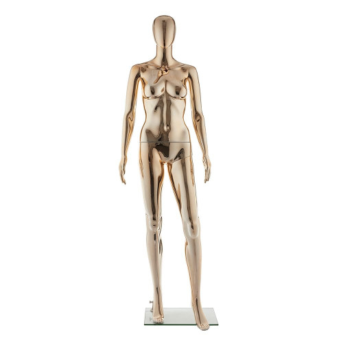 Faceless Mannequin 03 - Female - Metallic Pale Rose Gold - Eco-Friendly Plastic