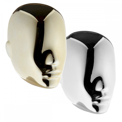 Focus Mannequin 02 - Male - Matt White - Silver Face