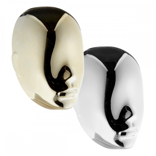 Impact Mannequin 04 - Female - Gloss White - 1 Gold Face + 1 Silver Face