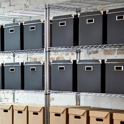 3 x 5 Tier Heavy Duty Chrome Wire Shelving Units - H1800 x D450mm