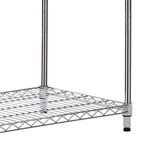 4 Tier Heavy Duty Chrome Wire Shelving Unit - H1800 x D450mm