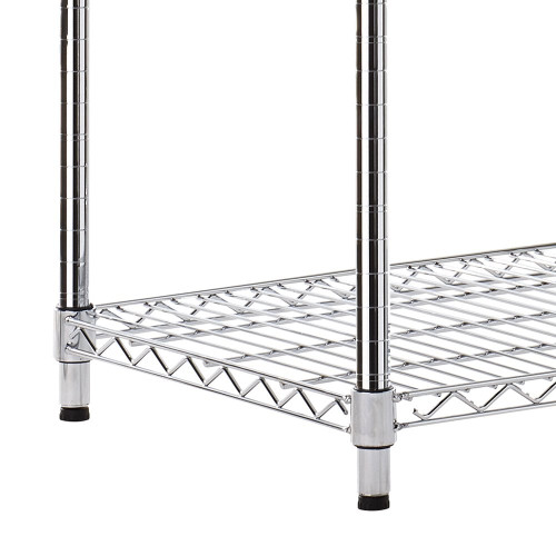5 Tier Heavy Duty Chrome Wire Shelving Unit - H1800 x D600mm