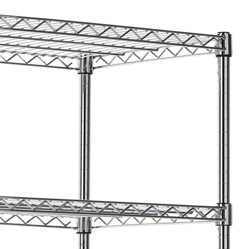 6 Tier Heavy Duty Chrome Wire Shelving Unit - H1800 x D600mm