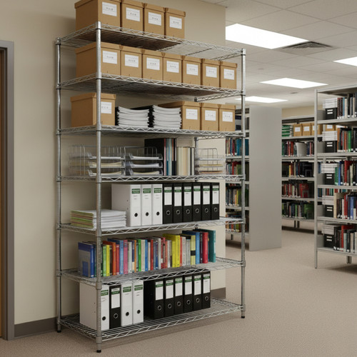 7 Tier Chrome Wire Shelving Unit - H1800 x D450mm