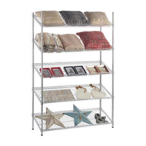 Slanted Wire Shelf for Chrome Wire Shelving - 450mm Depth Shelves