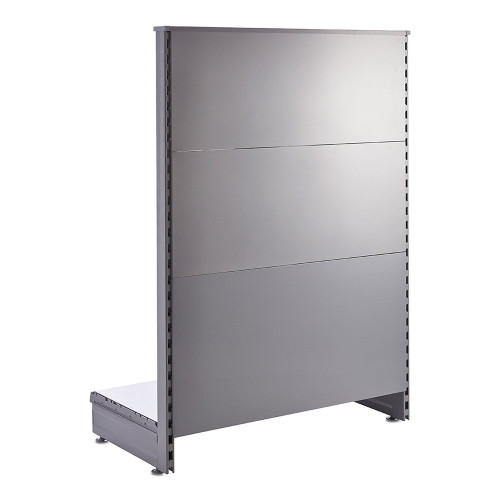 Silver End Bay for Retail Shelving Gondola Bays - H1400 x W1000 x D500mm