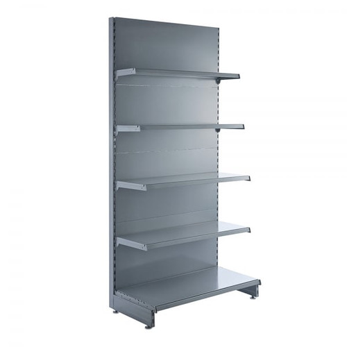 Silver Plain Back Panel for Retail Shelving Units - W665mm