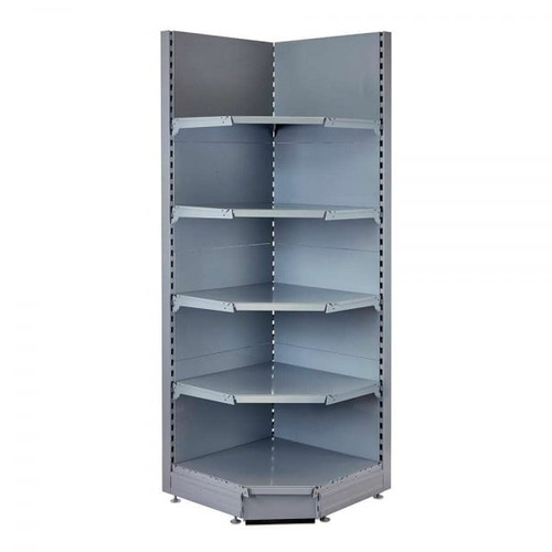 Silver Plain Back Panel for Retail Shelving Units - W500mm