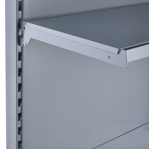 Silver Pair of Shelf Brackets for Retail Shelving Units