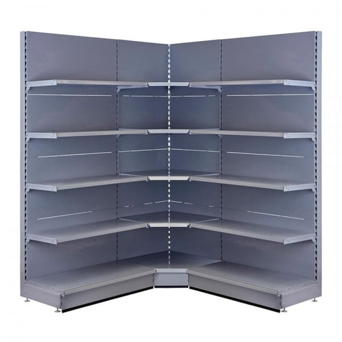 Silver Internal Shelf for Retail Shelving Units (No Brackets) - 90 Degree