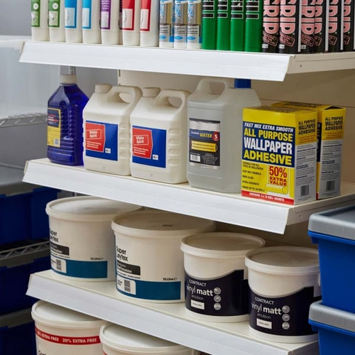 White Promotional Ticket Edge for Retail Shelving Units - H64 x L1250mm