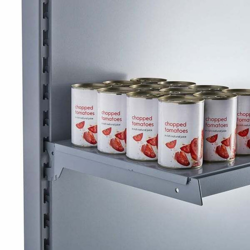 Silver Retail Shelving Modular Wall Unit - 4 x Staggered Shelves - H1800mm x W1000mm