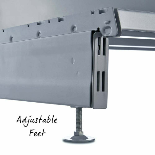 Silver Retail Shelving Modular Wall Unit - Slatwall Back Panels - H1800 x W1000mm