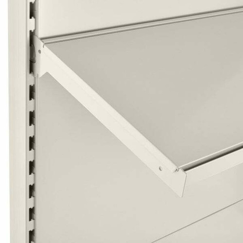 Jura White Retail Shelving Modular Wall Unit - 4 x Staggered Shelves - H1800mm x W1000mm