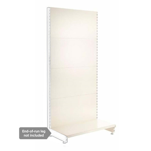 Jura White Retail Shelving Modular Wall Unit - Plain Back Panels - 1 x Base Shelf - H1800mm