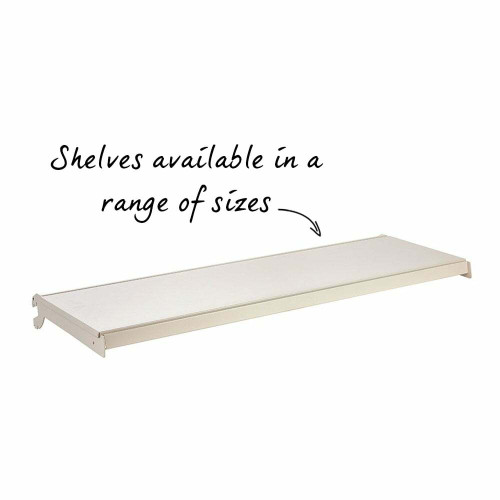 Jura White Retail Shelving Modular Wall Unit - Plain & Perforated Back Panels - H1800 x W1000mm