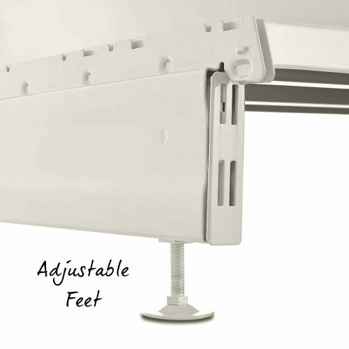 Jura White Retail Shelving Modular Unit - Perforated Back Panels - 2 Shelves and 32 Hooks - H1800mm