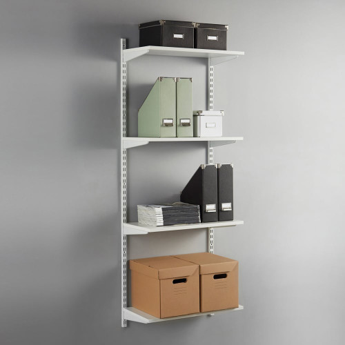 White Twin Slot Upright - 32mm Pitch