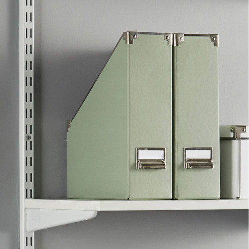 White Twin Slot Upright - 32mm Pitch