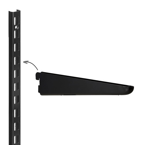 Black Twin Slot U-Bracket - 32mm Pitch