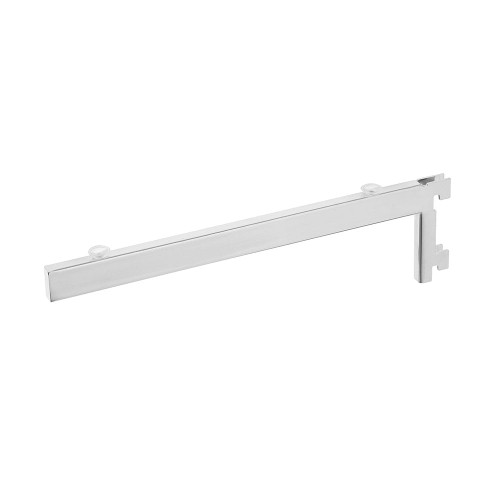 Chrome Twin Slot Shelf Bracket for Level Glass Shelves