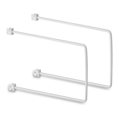 Pair of White Flexible Twin Slot Bookends