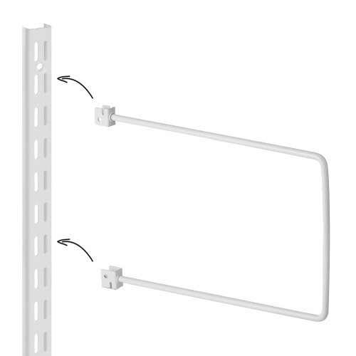 Pair of White Flexible Twin Slot Bookends