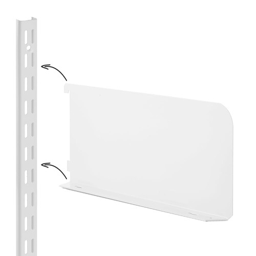 Pair of White Twin Slot Shelf Ends