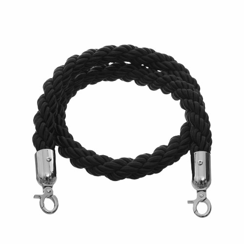 1.5m Barrier Rope - Black Twisted Rope