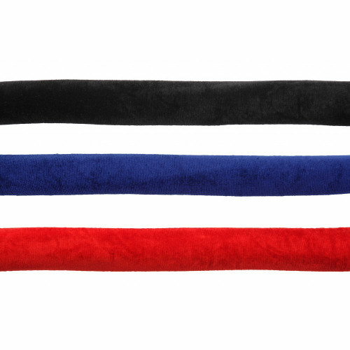 Pair of Premium Rope Barrier Posts - Polished Stainless Steel Posts with Red Velvet Rope