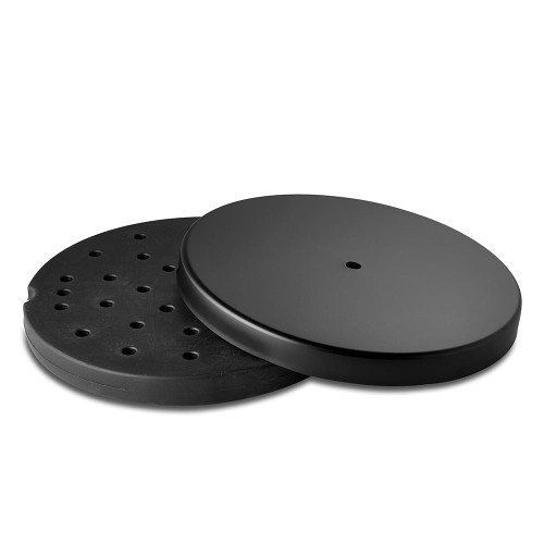 Retractable Belt Barrier Post - Black Post with Black Webbed Belt