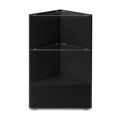 Black Shop Display Corner Counter with Glass shelves - Silhouette Range