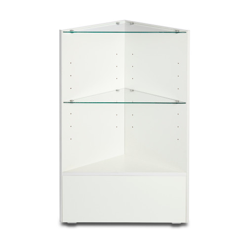 White Shop Counter With 3/4 Glass Display and Corner Display Unit Bundle