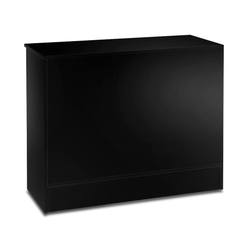 Black Shop Counter With 1/4 Glass Display and Corner Display Unit Bundle