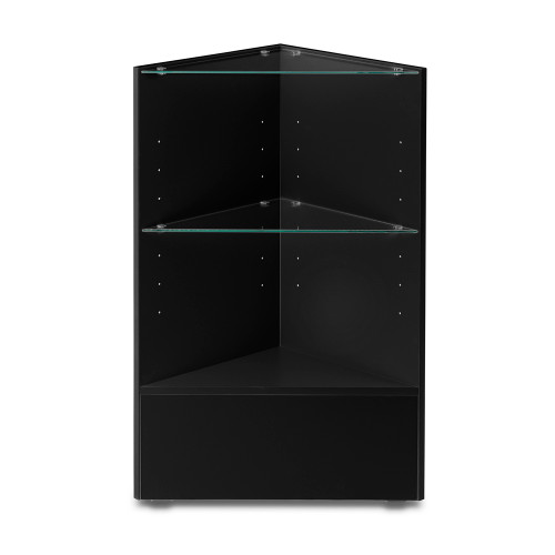 Black Shop Counter With 3/4 Glass Display and Corner Display Unit Bundle - Silhouette Range