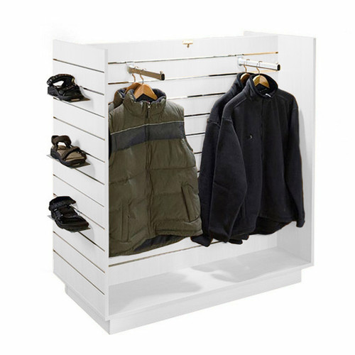 Slatwall Gondola Large 'H' shape with Aluminium Inserts - Aura Range - H1300 x W1250 x D600mm