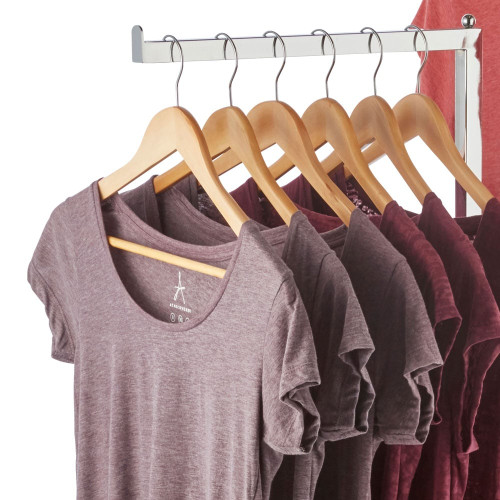 Chrome Clothes Rail Display Stand - 3 Straight Arms