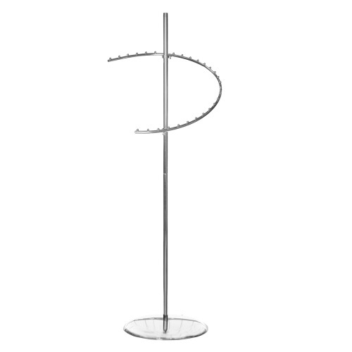 Chrome Spiral Clothes Rail Display Stand