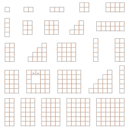 Oak Cube Shelving Display Unit - 1 x 1