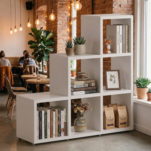 Cube Stepped Shelving Display & Storage - 3 x 3