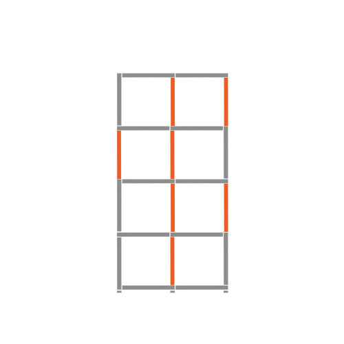 Cube Shelving Display & Storage - 4 High x 2 Wide